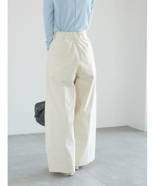 Te chichi 【宮本茉由着用】コーデュロイワイドパンツ オフホワイト