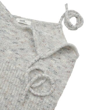 earth music&ecology 【WEB限定】SET2点ショートカーディガン＋リボンキャミソール Light Gray