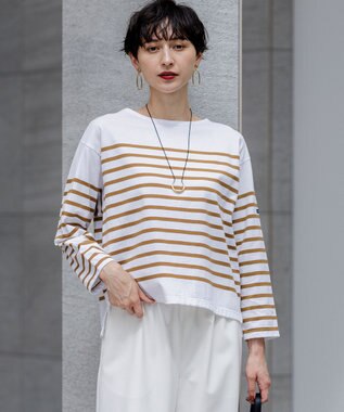 【洗える】Armor-lux パネルボーダー 長袖Tシャツ