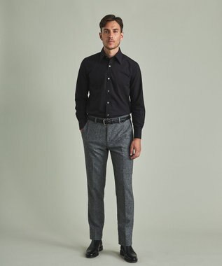 GOTAIRIKU 【形態安定】PREMIUMPLEATS_レギュラーカラー 通年ドレスシャツ ブラック系