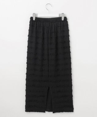 Feroux 【洗える】カットフリルＩラインスカート ブラック系