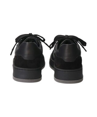 INTER-CHAUSSURES 【QUSHELI】異素材コンビレースアップスニーカー ブラックコンビ