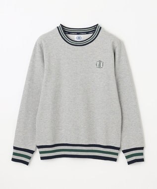 J.PRESS KIDS 【140-170cm】トリコリブコンビボーダー ミニ裏毛 トレーナー グレー系