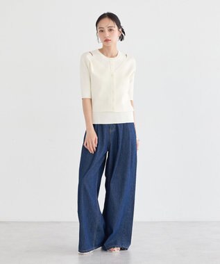 earth music&ecology フェイクレイヤードアメスリプルオーバー Ivory