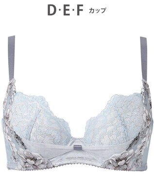 WACOAL ブラジャー 【リボンブラ 脇すっきり】 脇高設計 着やせシルエット 動いても谷間キープ Gカップまで対応 大きいサイズ レディース BXB443 /ワコール