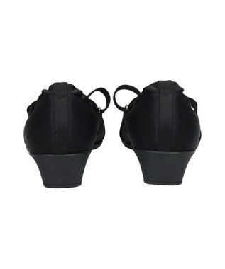 Bridget Birkin ＜3E＞【Bridget Birkin Walk】サテンギャザーウォーキングパンプス ブラック