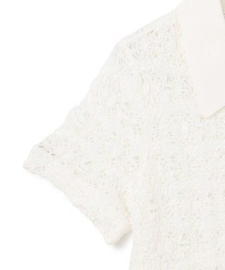 GRACE CONTINENTAL レースカットスキッパートップ ホワイト