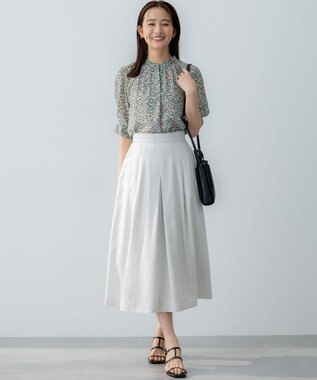 組曲 リネンレーヨン スカート グレージュ系