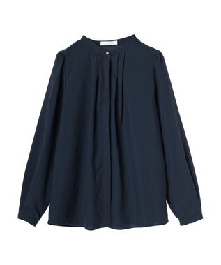 Green Parks ＢＰ　ケア楽　ポイント釦ブラウス Navy