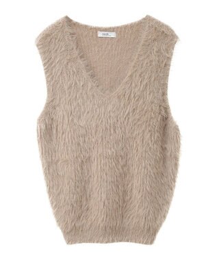 earth music&ecology シャギーベスト Mocha