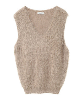 earth music&ecology シャギーベスト Mocha