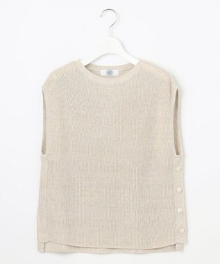 J.PRESS LADIES S 【洗える】Linen Cotton Vest  ニット ベスト ベージュ系