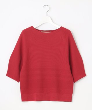 自由区 【XSサイズ～/洗える】ドライタッチホールガーメント ニット レッド系