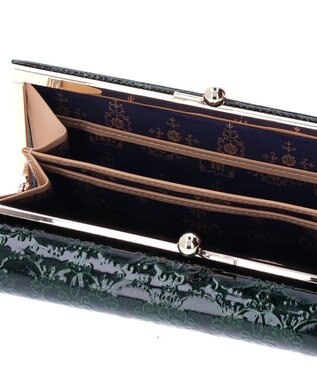 ANNA SUI ルーミー 口金フラップ長財布 グリーン