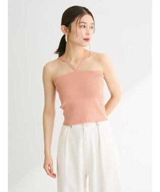 Green Parks ・swing by SET2点ニットカーデ&ニットキャミ Orange