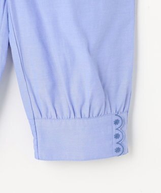 組曲 KIDS 【110-140㎝】 クロップドカフスパンツ サックスブルー