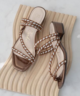 Bridget Birkin 【Bridget Birkin】キラキラ編み込みサンダル