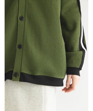 CRAFT STANDARD BOUTIQUE 【リサイクル】ラインカーディガン Khaki