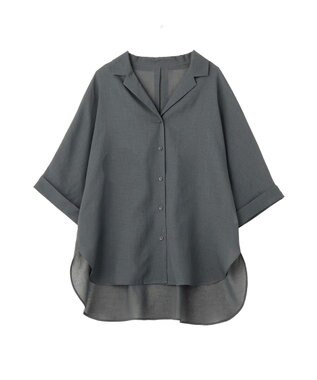 Green Parks 【WEB限定】開襟シアージャケット風シャツⅡ Gray