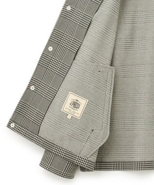J.PRESS MEN 【KANEMASA】 グレンチェック サッカージャージー コーチジャケット ブラック系3