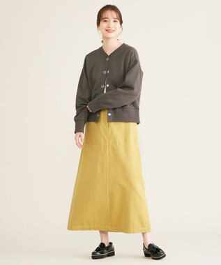 SHARE PARK LADIES 【洗える】モールスキンスカート イエロー系