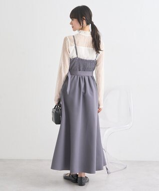 earth music&ecology ダブルジップキャミワンピース Light Gray
