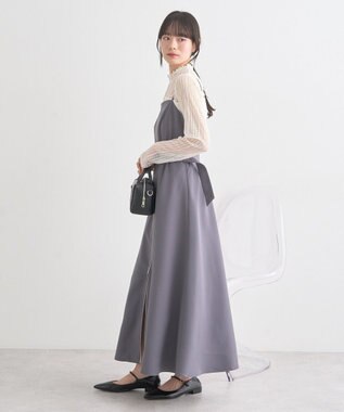earth music&ecology ダブルジップキャミワンピース Light Gray