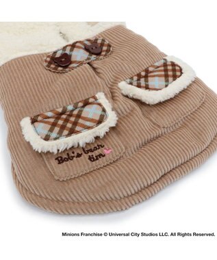 PET PARADISE ミニオン ティム 遠赤外線 綿入れ ベスト 小型犬 ブラウン×ベージュ