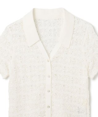 GRACE CONTINENTAL レースカットスキッパートップ ホワイト