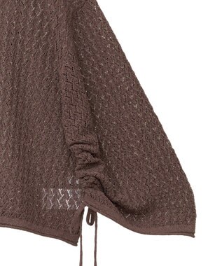 AMERICAN HOLIC 2WAYレース編みニットカーディガン Brown