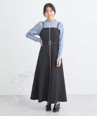 earth music&ecology ダブルジップキャミワンピース Black