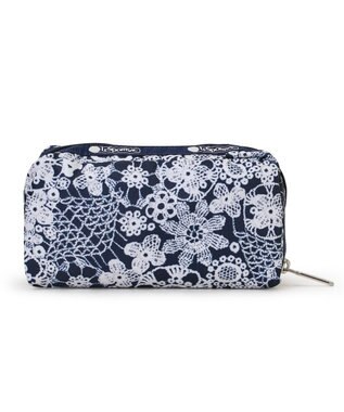 LeSportsac RECTANGULAR COSMETIC/フローラルレースネイビー フローラルレースネイビー
