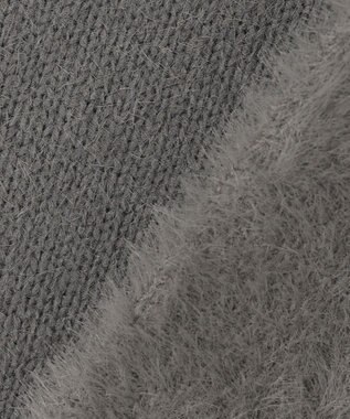 UNFILO L ナイロンシャギー カーディガン ベスト チャコール