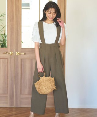 Feroux 【ONWARD CROSSET MAG掲載・2WAY】サイドストラップ パンツ カーキ系