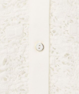 GRACE CONTINENTAL レースカットスキッパートップ ホワイト