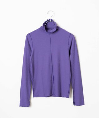 WEGO ソフトタッチカラーリブロンT パープル