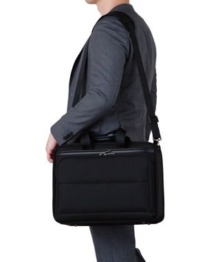 ACE BAGS & LUGGAGE ace. デヴェル ビジネスリュック  B4サイズ 15.6インチPC収納 21/29L 1520g 3way エキスパンド 20266 ブラック×ネイビー