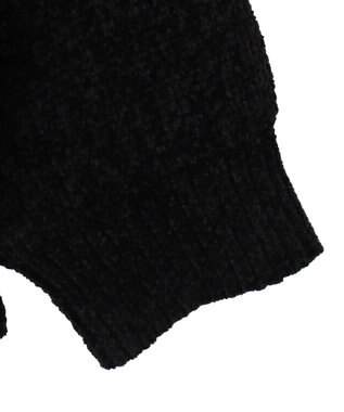 WEGO ベロアモールワンポイントプルオーバー ブラック