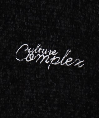 WEGO ベロアモールワンポイントプルオーバー ブラック