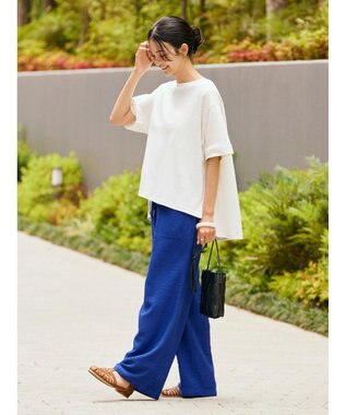 AMERICAN HOLIC 抗菌防臭＋接触冷感クルーネックカットプルオーバー Off White