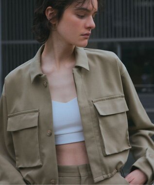 NAVE 【Nave・セットアップ可/洗える/撥水】スパンツイル ショートジャケット カーキ系