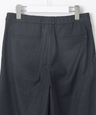 J.PRESS LADIES L 【洗える・接触冷感・UVケア・吸水速乾・防透け】麻シェルドライ ワイドストレート マリン パンツ ネイビー系