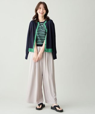 ANY ツインニットセット（ノースリーブニット＋カーディガン） ネイビー