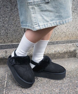 WEGO 厚底Fムートンサボ ブラック