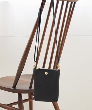 TOPKAPI 【Breath TOPKAPI】SCOTCH GRAIN スコッチグレイン ネオレザー サコッシュ スマホ ショルダーバッグ ブラック