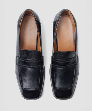JOSEPH レザーペニーローファー Black