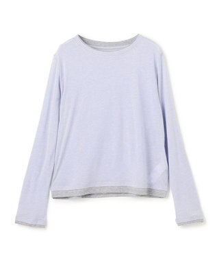 UNFILO L ソフトウール フェイクレイヤード ロンT ブルー