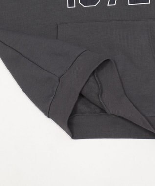 WEGO 裏起毛グラフィックビッグプルパーカー ダークグレー