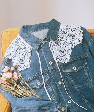 earth music&ecology スカラップレース付け襟