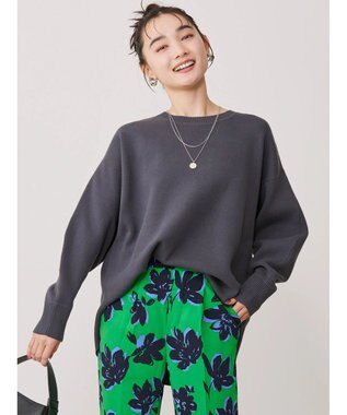 AMERICAN HOLIC ラウンドスウェットライクニットプルオーバー